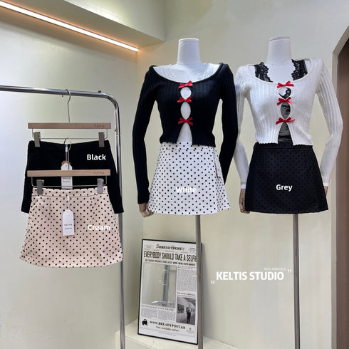 Polka Dot Mini Skirts